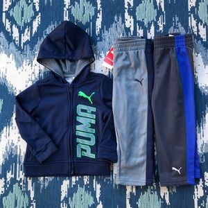 Puma Toddler Boys 2T Jacket and Pants Set - EUC, One pair is New with Tags!